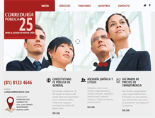 Tablet Screenshot of correduria25.com